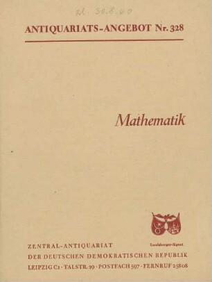 Nr. 328: Mathematik