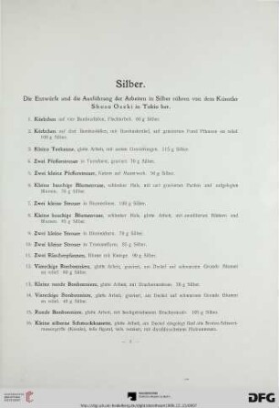Silber (Nr. 1-150)
