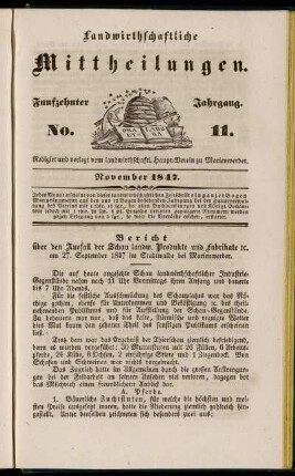 Funfzehnter Jahrgang. No. 11.
