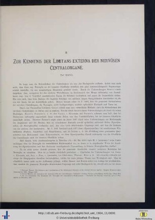 Zur Kenntnis der Limitans externa der nervösen Centralorgane.
