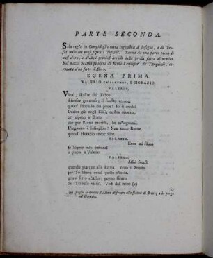 Scena Prima. Valerio Co Littori, E Horazio.