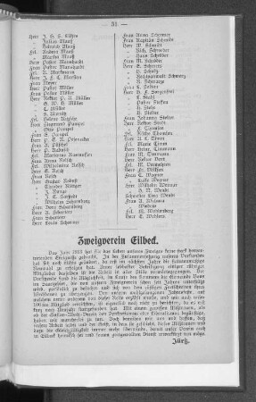 Zweigverein Eilbeck.