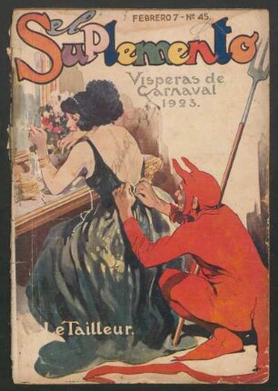 Le Tailleur - [Portada] : Vísperas de Carnaval 1923. - [Gouache de Zavattaro]