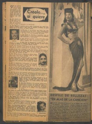 Desfile de bellezas: "En alas de la canción"