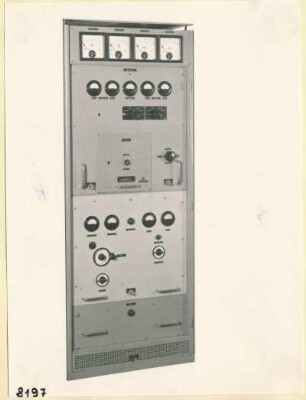 Fernsehsender - Stadthaus Schaltschrank -Frontseite; Foto 1953