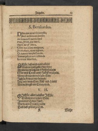 S. Bernhardus.