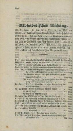 Alphabetischer Anhang.