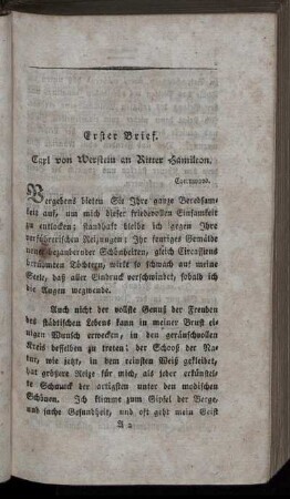 Erster Brief. - Fünfter Brief.