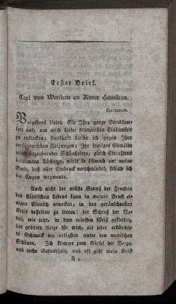 Erster Brief. - Fünfter Brief.