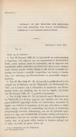 Bijlage C. Extract uit het register der besluiten van den Minister van Staat, Gouverneur-Generaal van Nederlandsch-Indie
