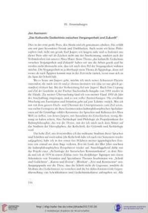 Das Kulturelle Gedächtnis zwischen Vergangenheit und Zukunft