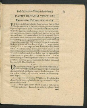 Caput Decimum Tertium. Examinatur Piscatoris sententia.