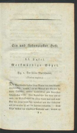 Ein und siebenzigster Heft.