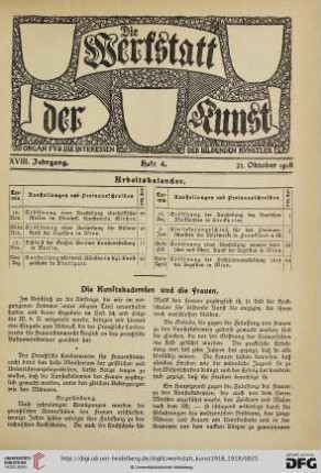 18: Die Kunstakademien und die Frauen, [1]