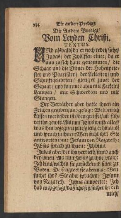 Die Andere Predigt/ Vom Leyden Christi