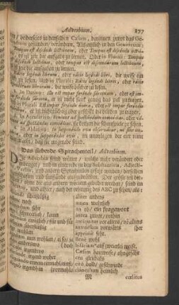 Das siebende Sprachenteil/ Adverbium.
