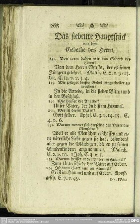 Das siebente Hauptstück von dem Gebethe des Herrn