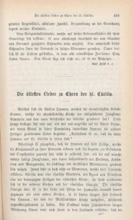 499-506 Die ältesten Lieder zu Ehren der hl. Cäcilia