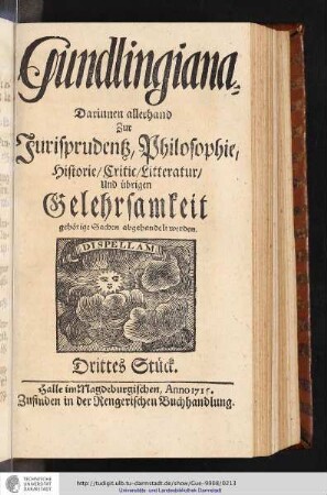 Gundlingiana Drittes Stück