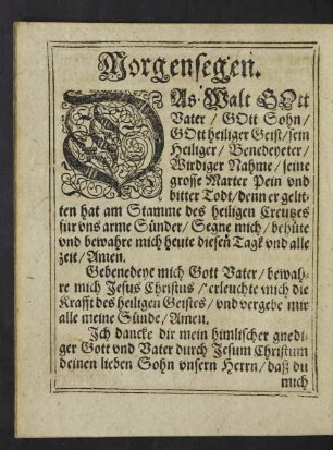 Morgensegen.