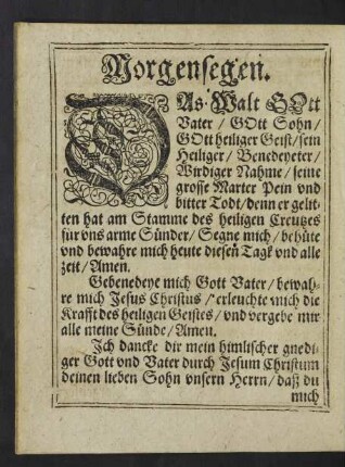 Morgensegen.
