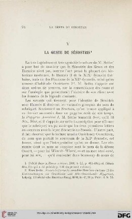 V: La geste de Sésostris