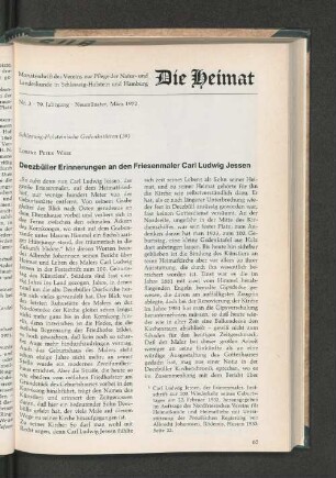 Nr. 3. 79. Jahrgang. Neumünster, 1972.