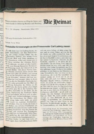 Nr. 3. 79. Jahrgang. Neumünster, 1972.