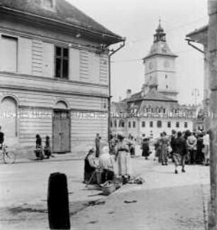 Auf dem Marktplatz von Kronstadt, Siebenbürgen