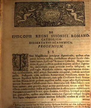 Diss. ... de episcopis regni Suionici Romano-catholicis