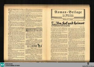 Der Albtalbote : Ettlinger Heimatblatt ; Mittelbadischer Kurier ; Badischer Landsmann, Roman-Beilage