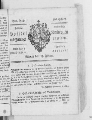 8tes Stück., Ausgabe vom 23. Februar 1780