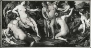Diana entdeckt den Fehltritt der Kallisto : Diana entdeckt den Fehltritt der Kallisto. Öl auf Leinwand (1599; H. Goltzius)