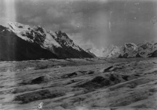 Gletscher : Panorama eines Gletschers im Tian Shan Hochgebirge