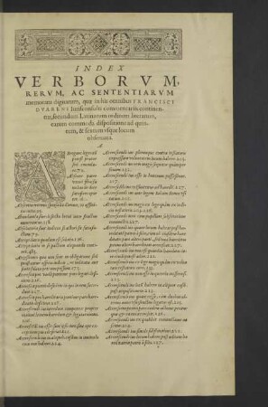 Index verborum, rerum ac sententiarum memoratu dignarum,
