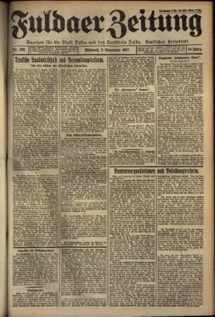 Ausgabe vom Mittwoch, den 09. November 1927.