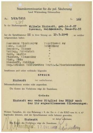 Ehrhardt, Wilhelm