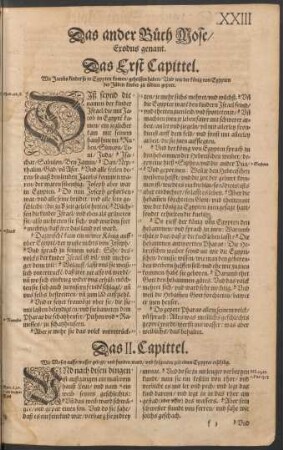 Das ander Buch Mose/ Exodus genant.