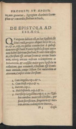 De Epistola Ad Ebraeos.