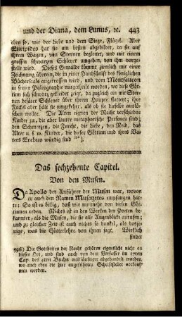 Das sechzehente Capitel. Von den Musen
