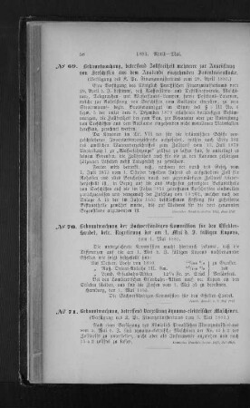 Nr. 71 Bekanntmachung, betreffend Verzollung dynamo-elektrischer Maschinen