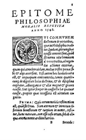Epitome Philosophiae Moralis Repetita Anno 1548