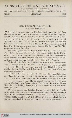 Eine Rodin-Affäre in Paris