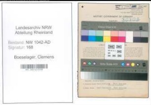 Entnazifizierung Clemens Freiherr Von Boeselager , geb. 07.07.1907 (Landwirt)