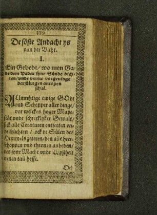 De söste Andacht ys van der Bicht.