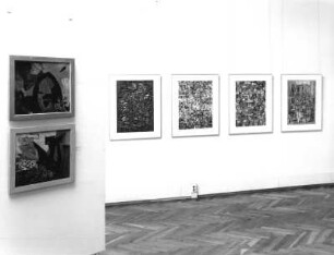 Dresden-Loschwitz. Ausstellung "Ingo Kraft", 10.07.2000-09.09.2000 im Leonhardi-Museum in Dresden-Loschwitz. Raumaufnahme (Atelier)