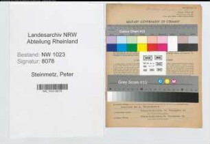 Entnazifizierung Peter Steinmetz , geb. 17.09.1897 (Angestellter)