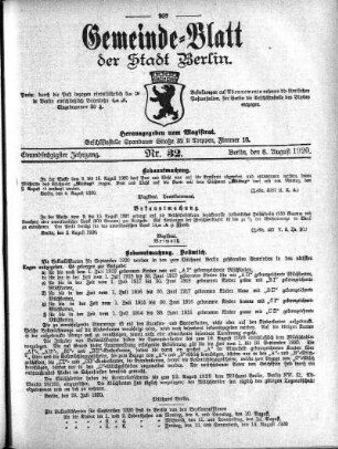 1920,32: Nr. 32, 8. August 1920