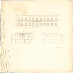 Speeth, Ferdinand; Herberge - Grundriss EG, Grundriss OG, Ansicht