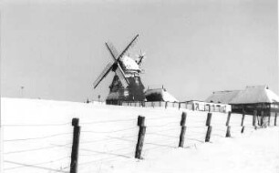 Dorf Mecklenburg. Blick zum Erdholländer, Baujahr 1849